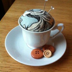 Cup and Saucer Pin Cushion