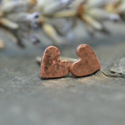 copper heart earrings 013