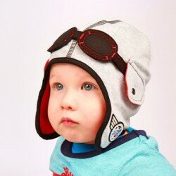 Baby's Pilot Hat With Goggles 2