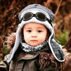 Baby's Winter Pilot Hat With Goggles 3