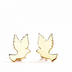 Dove Tinies Gold Earrings