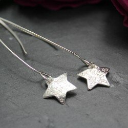 Dangly stars earrings limezest jewellery