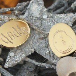 V1 gold oval cufflinks