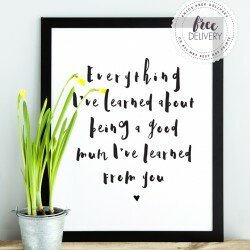Being a good mum Mother's Day Art Print by Mrs Best 1