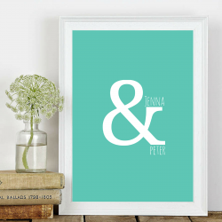 Ampersand Couples Print - Personalised (main image)
